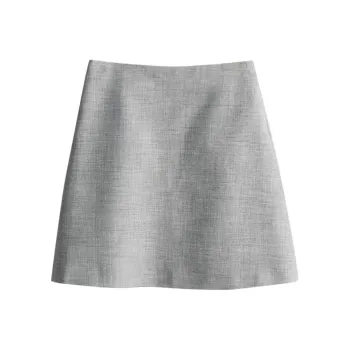 SHALLOW STREAMS Casual Short Skirts Women's Light Gray