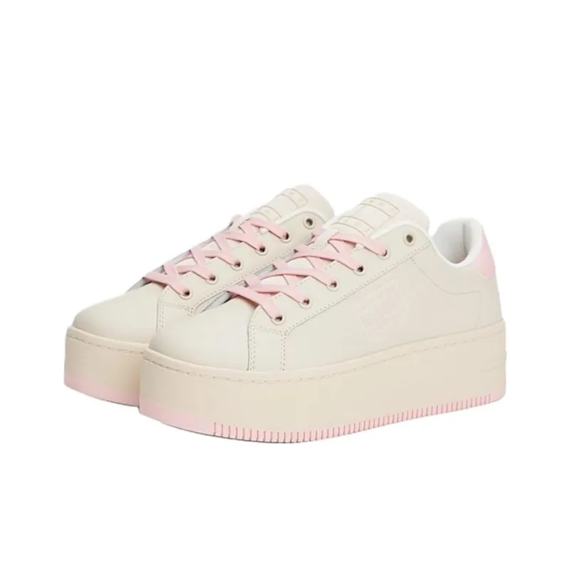 Tommy Hilfiger Trainers Low Top Casual Shoes Women's Light Pink-2