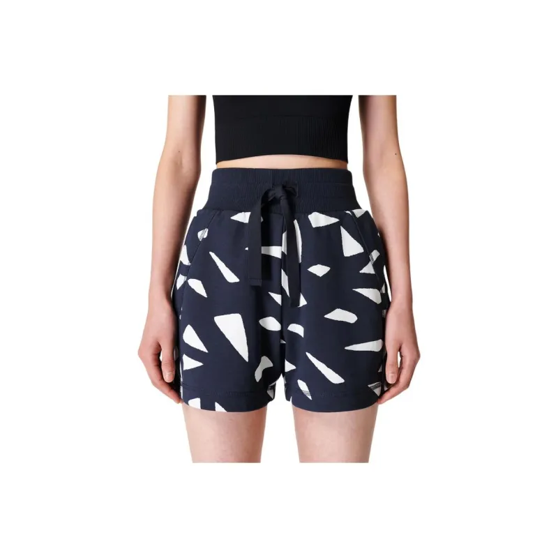 Sweaty Betty Revive Sports Shorts Women's Vintage Marine Blue Print-0