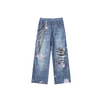LAMLICKA Jeans Unisex Blue