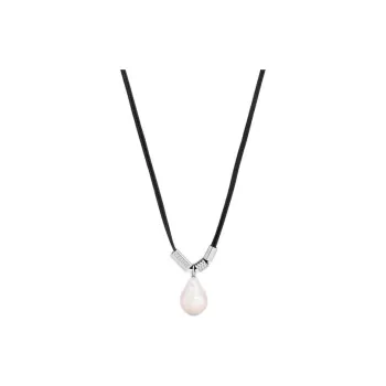 CELINE Pearl Necklaces Unisex Black