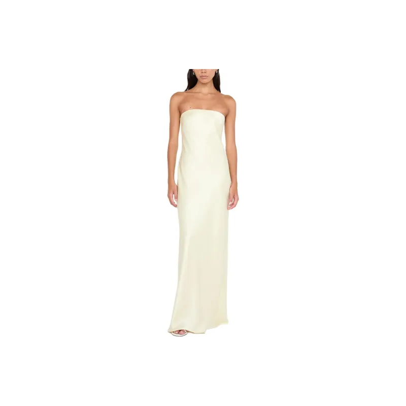 BEC+BRIDGE AUSTEN STRAPLESS MAXI DRESS Sleeveless Dress Women's Ice Yellow-0