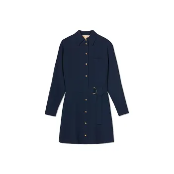 MICHAEL KORS SS25 Long Sleeved Dress Women's Navy Blue