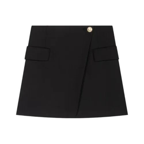 Maje Asymmetric Wrap Mini Skirt