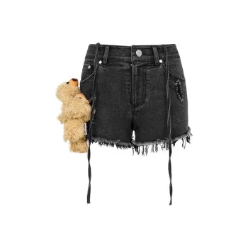 13 DEMARZO Denim Shorts Women's Black