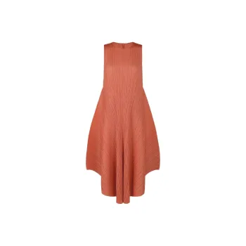PLEATS PLEASE ISSEY MIYAKE SS24 Sleeveless Dress Women's Coral Pink