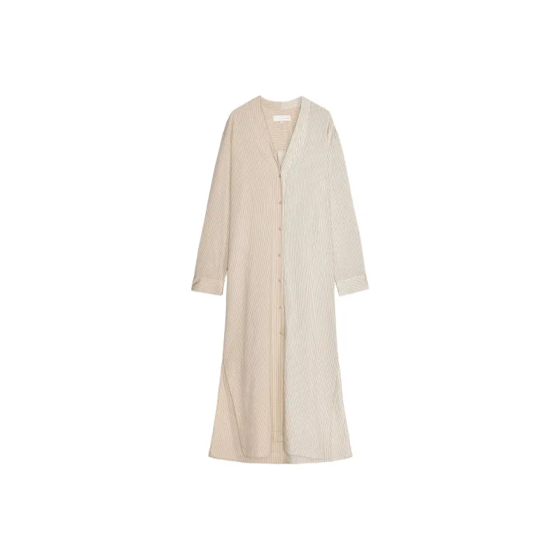 ZARA ZW Series Long Sleeved Dress Women's Nude/Beige-0