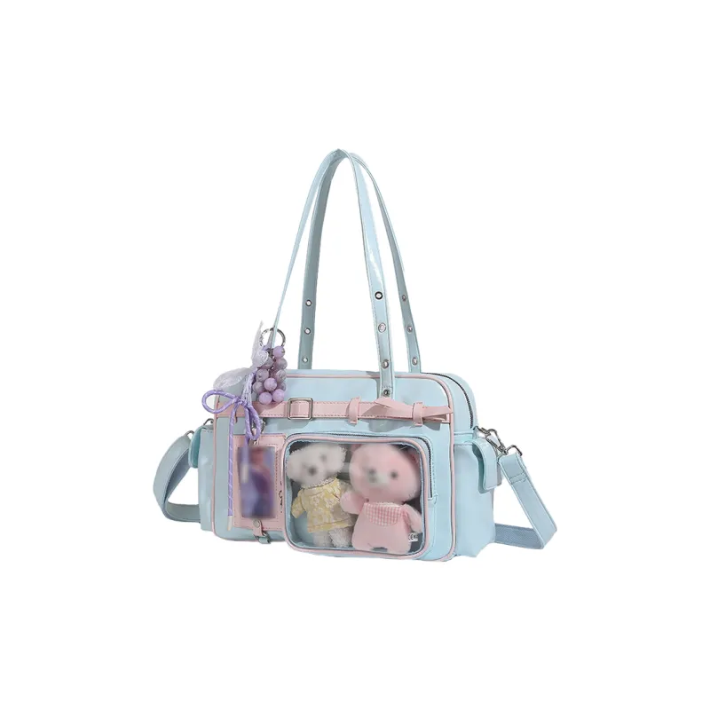 SHORT HAIR GIRL PU Ita Bag Shoulder Bag Women's Multicolor-2