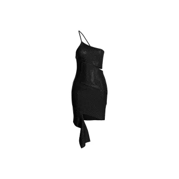 ANDREĀDAMO Rhinestone embellished Minidress