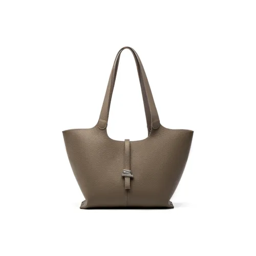 Bullrun Cow Leather Shoulder Bag Women's Black/Gray