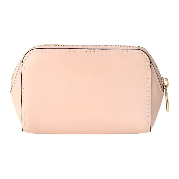 Furla Brava Camelia Leather Clutch Makeup Bag Small Size Women's Pink-1