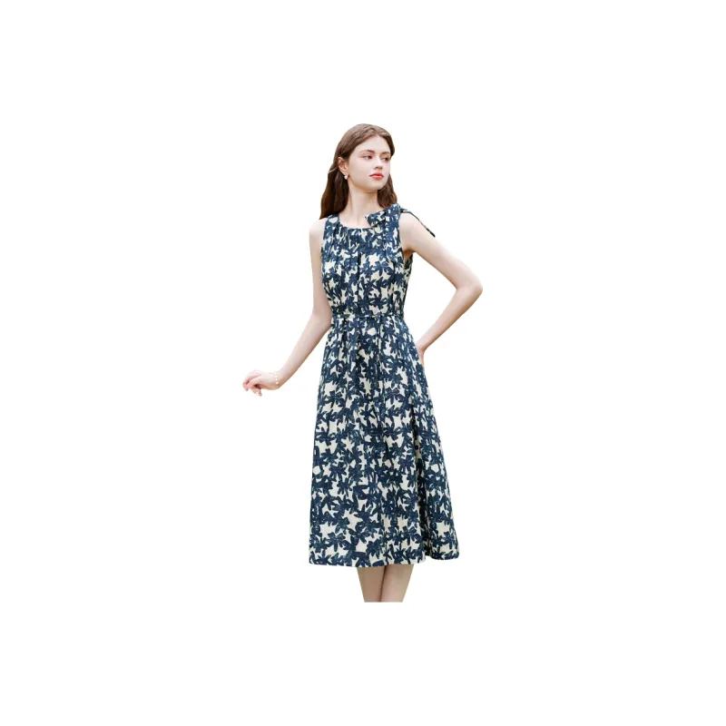 TOUCH Slip Dresses Women's Navy Blue Multicolor-0