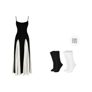 BSEVENI Slip Dress Women's Black