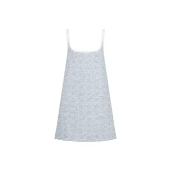 DIOR SS25 Slip Dresses Women's Sky Blue