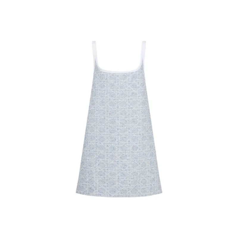 DIOR SS25 Slip Dresses Women's Sky Blue-0