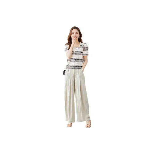 TERRE BLEUE Casual Suit Women's Black/White