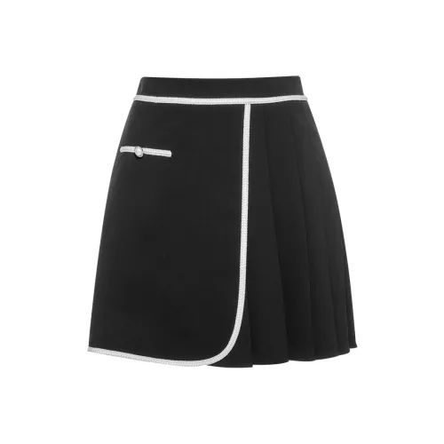 Yesby Yesir 블랙 여성 캐주얼 숏 스커트