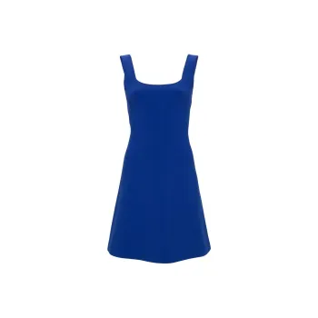 THEORY Square neck A line Minidress
