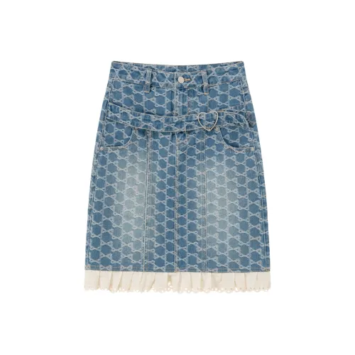 CHUU UNIFREE Denim Short Skirts Womens Women's Blue
