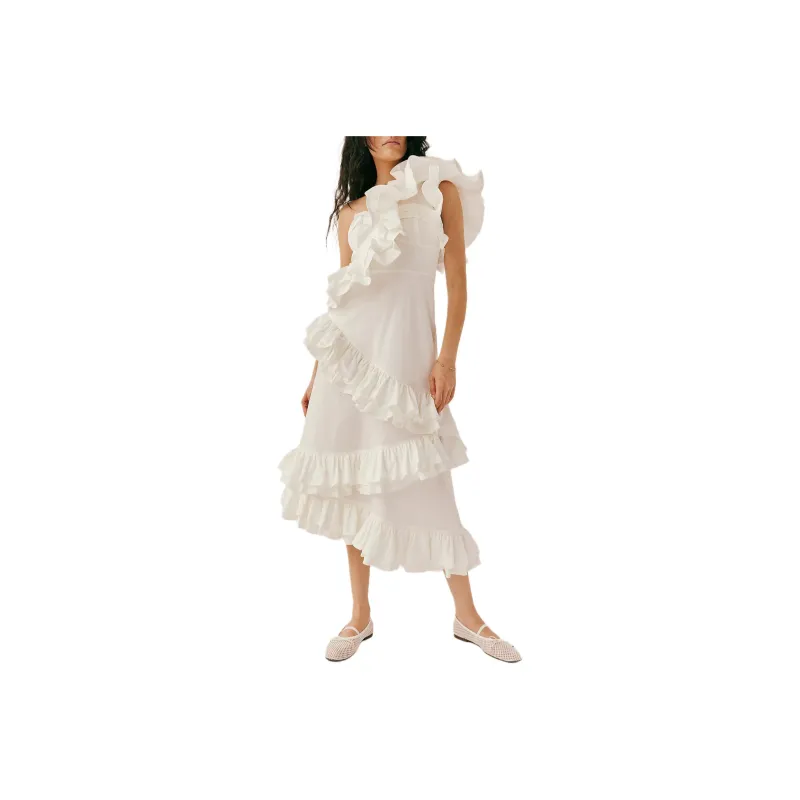 FREE PEOPLE CeliaB Ezili Dress Sleeveless Dress Women's White/White-0