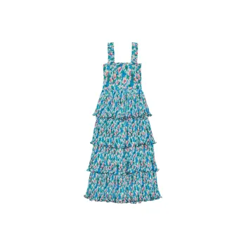 GANNI Floral print Layered Midi Dress