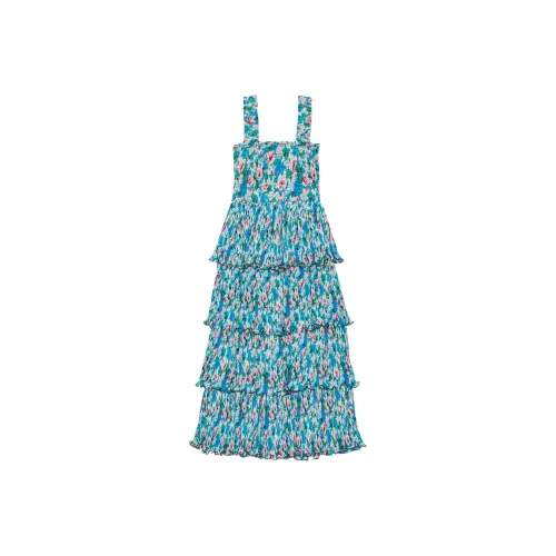 GANNI Floral print Layered Midi Dress