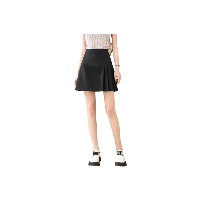 TERRE BLEUE Casual Short Skirts Women's Black-0