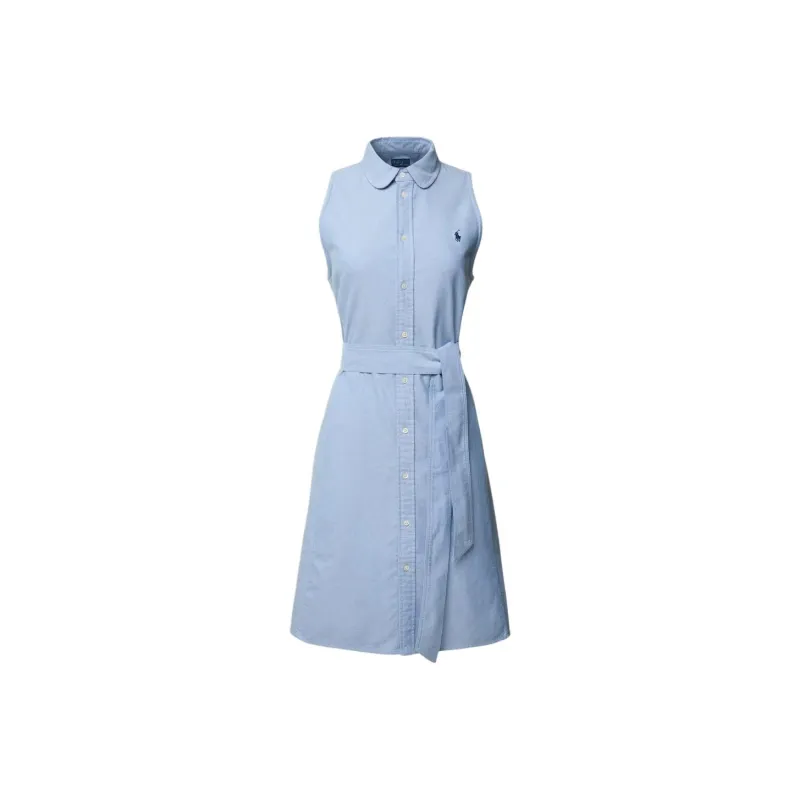 Polo Ralph Lauren Sleeveless Belted Shirt Dress-0