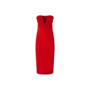 PINKO Evening Contoured Neckline Midi Dress