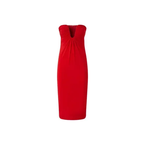 PINKO Evening Contoured Neckline Midi Dress