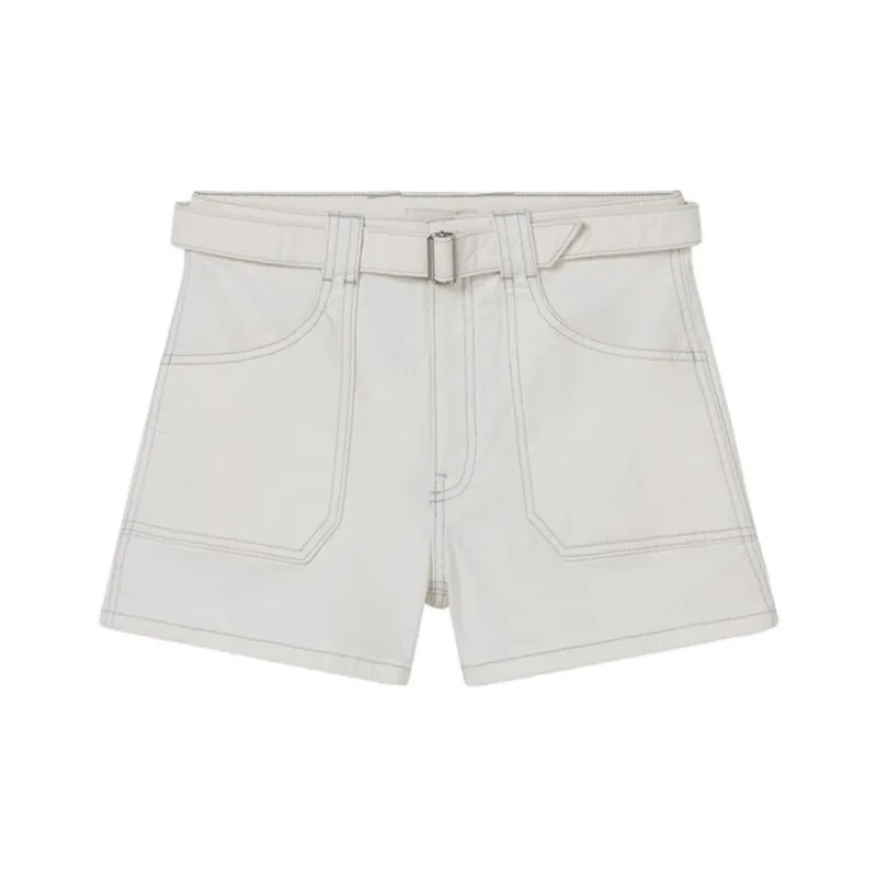 CLUB MONACO FW23 Denim Shorts Women's White-0