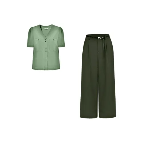 DIFFIE RIEGER Casual Suit Women's Green