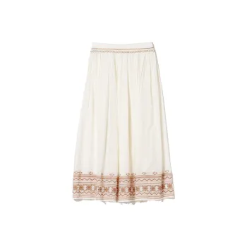 Beams Casual Long Skirts Women's White