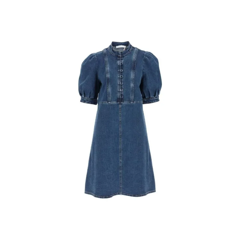 See By Chloe Denim Short Skirts Women's Blue-0