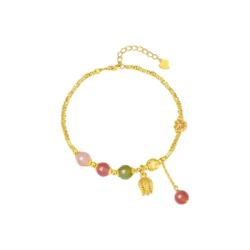 VANA 925 Sterling Silver, Red Crystal, Pink Crystal, Green Crystal Bracelets Women's