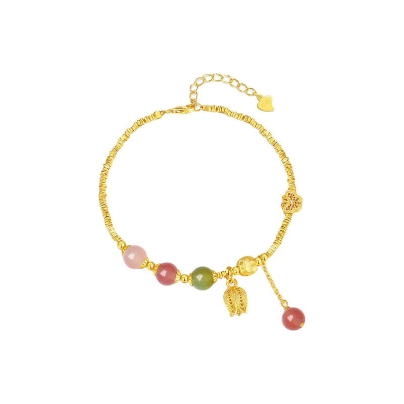 VANA 925 Sterling Silver, Red Crystal, Pink Crystal, Green Crystal Bracelets Women's-0