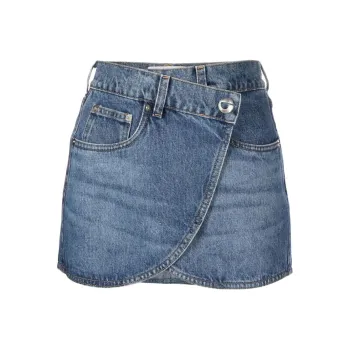 COPERNI Wrap Denim Miniskirt