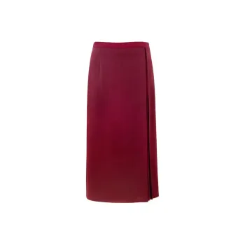 MS MIN Casual Long Skirt Women's Dark Red