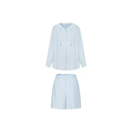 JZ. ANNAKRO Casual Suit Women's Light Blue