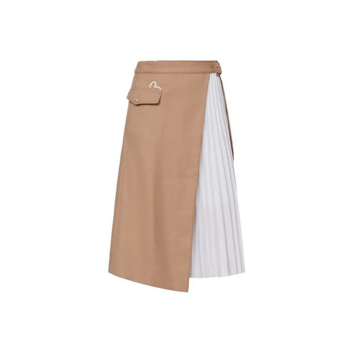 EVISU Casual Long Skirt Women's Khaki-0