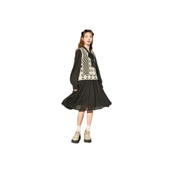 Tonlion Long Sleeved Dresses Women's Black