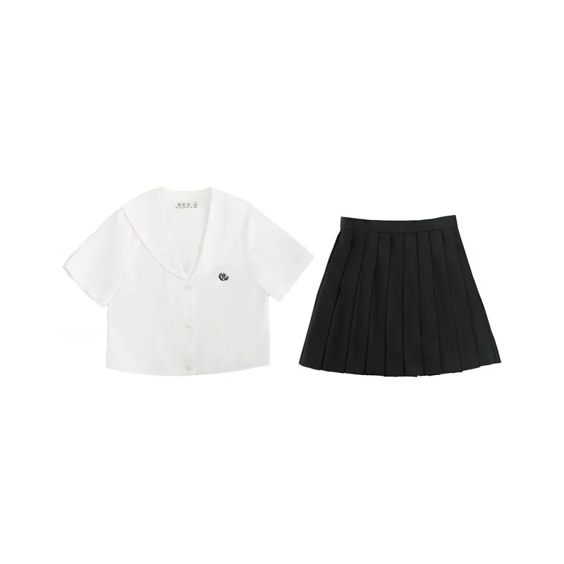 The King And The Nightingale Skirt Set Women's White Without Base+Black-0