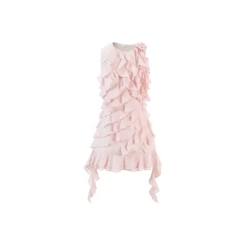 ACAINES Sleeveless Dress Women's Cream Light Pink