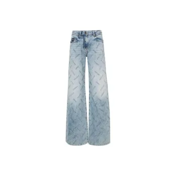 VERSACE Crystal logo Straight leg Jeans