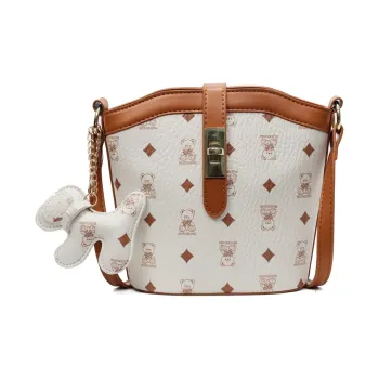 TOUTSEUL YOLO PU Shoulder Bag Women's White & Brown/White & Black/Black & Pink/Brown