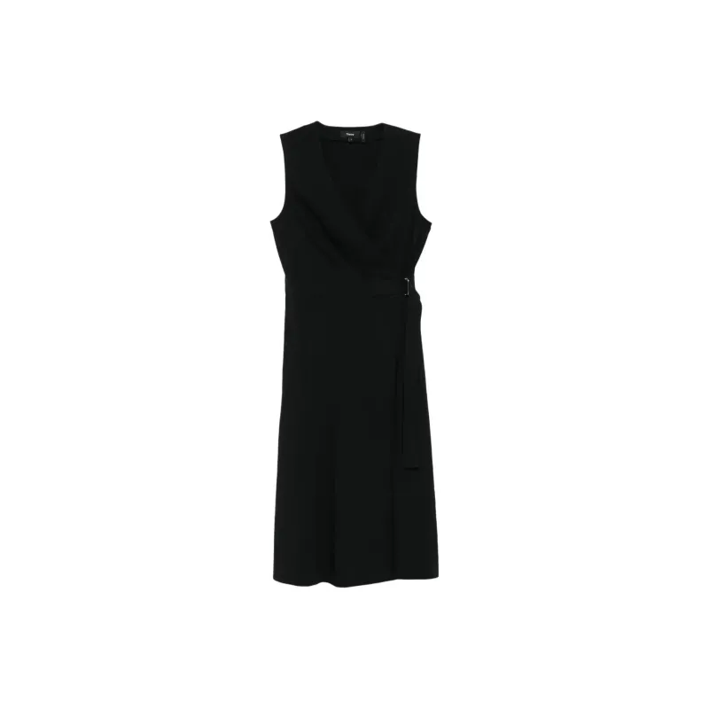 THEORY Belted Midi Dress-0