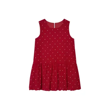 DOKZB Sleeveless Dresses Women's Red