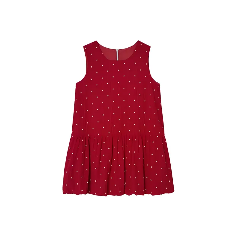 DOKZB Sleeveless Dresses Women's Red-0