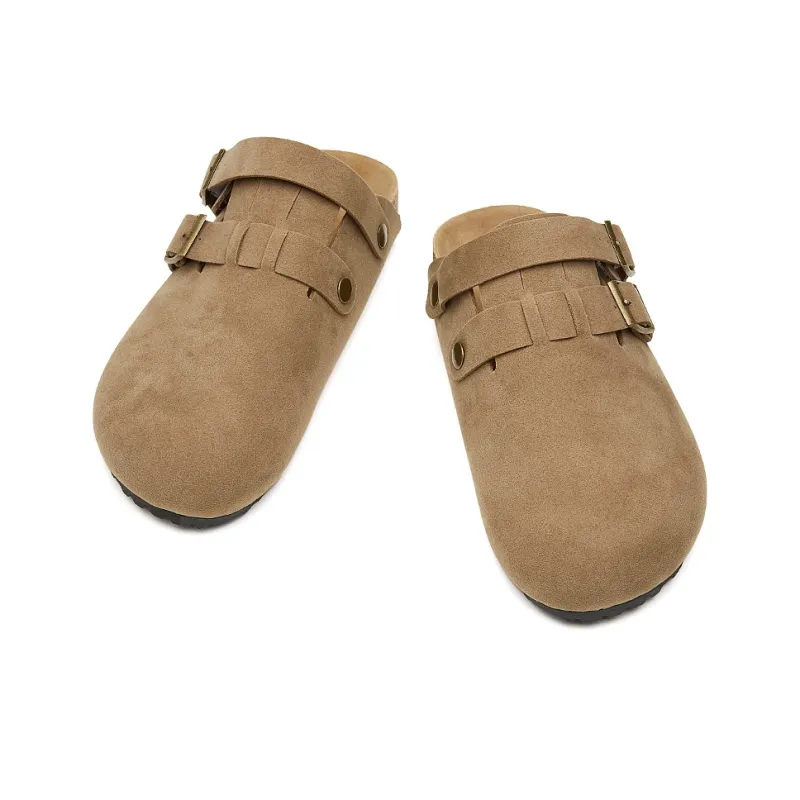 MEXICAN Abrasion Resistant Slip Resistant Closed Toe Slippers Unisex Khaki-2