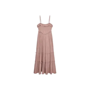 ZARA Slip Dress Women's Light Pink Red